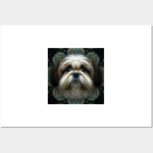 A Fractal Design of A Lhasa Apso Posters and Art